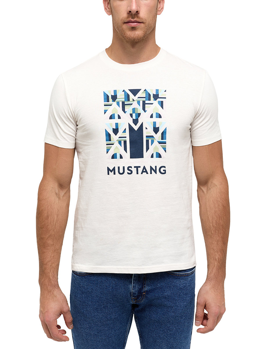 MUSTANG KREMOWA KOSZULKA MĘSKA T SHIRT BLUZKA XL Inna marka Moda