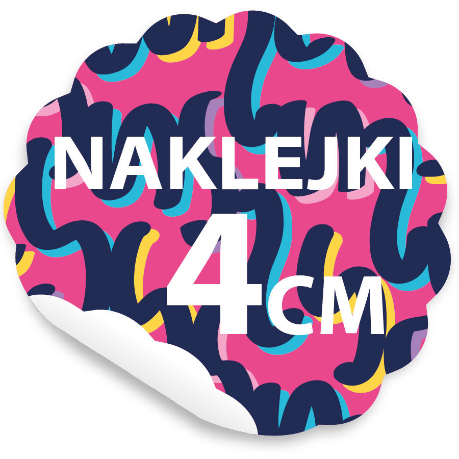 NAKLEJKI ETYKIETY Z Logo Firmy Wlepki 4cm 100szt Sticky Studio