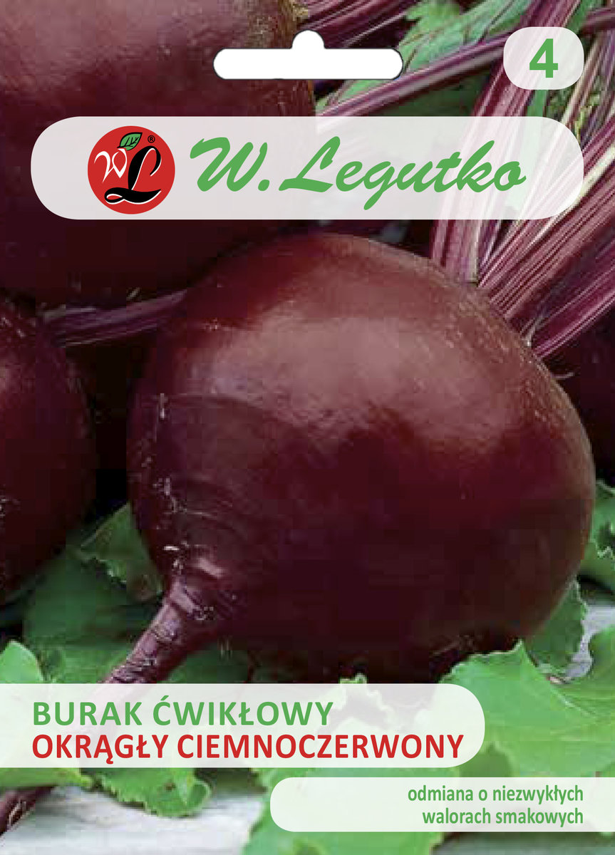 Nasiona Burak Ćwikłowy Okrągły Ciemnoczerwony 20G LEGUTKO Sklep