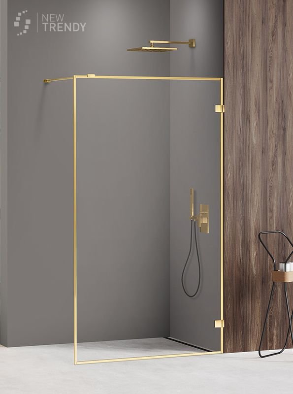 New Trendy Kabina Prysznicowa Walk In 90x200 AVEXA GOLD SHINE EXK 2160