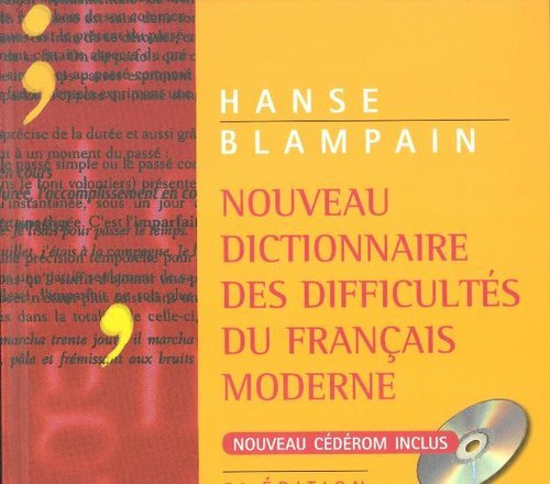 Nouveau Dictionnaire Des Difficultes Du Francais Moderne CD