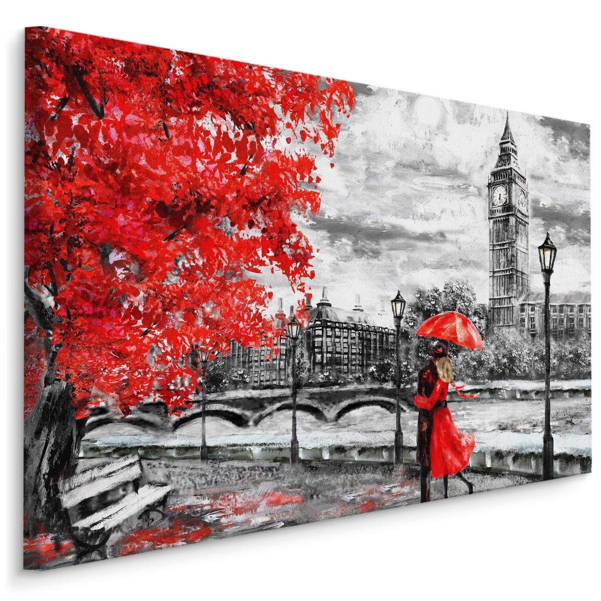 Obraz Canvas Do Jadalni PANORAMA Londynu Malunek 3D Miasto 100cm X 70cm