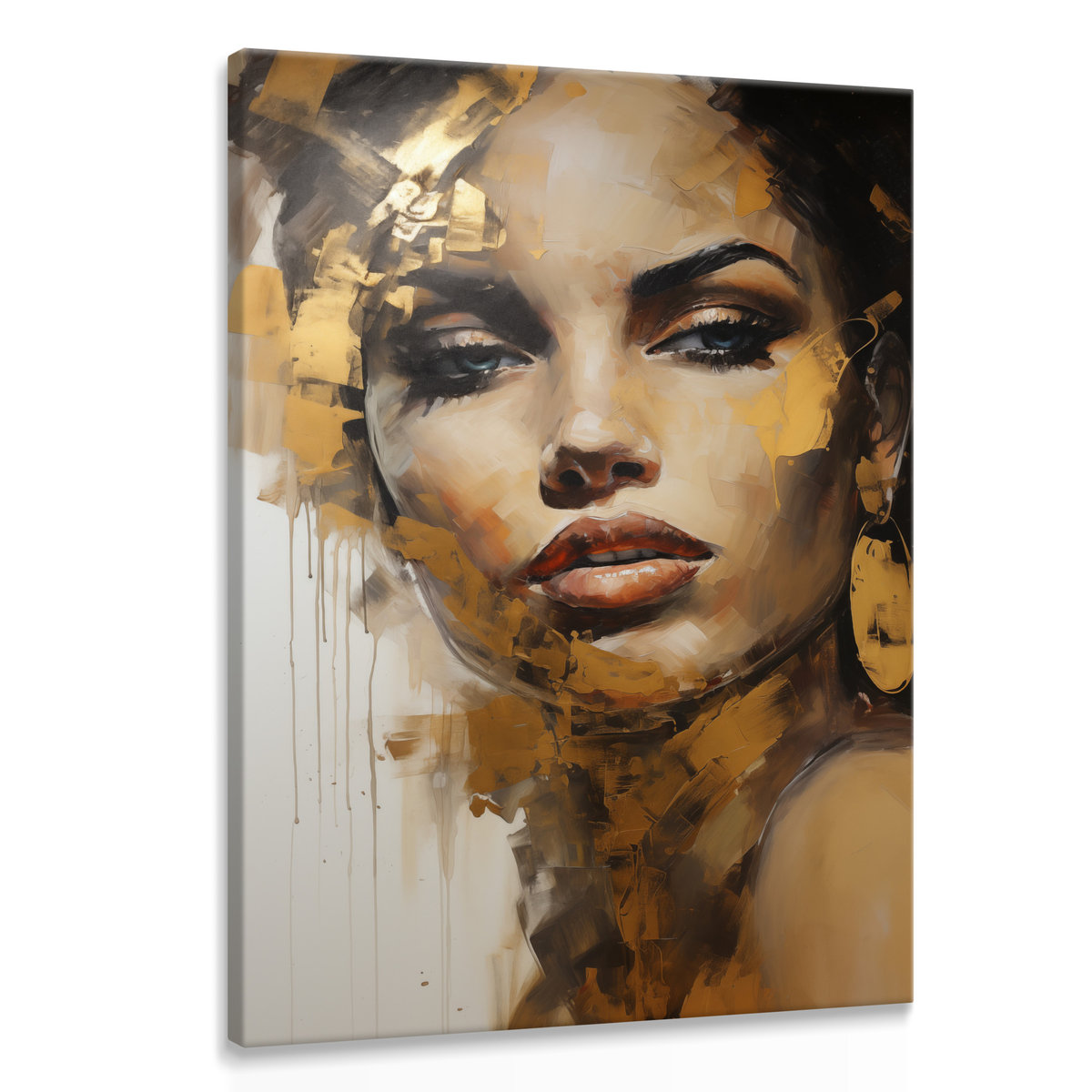 Obraz Canvas Do Salonu Kobiecy Portret Styl Glamour Abstrakcja Cm X