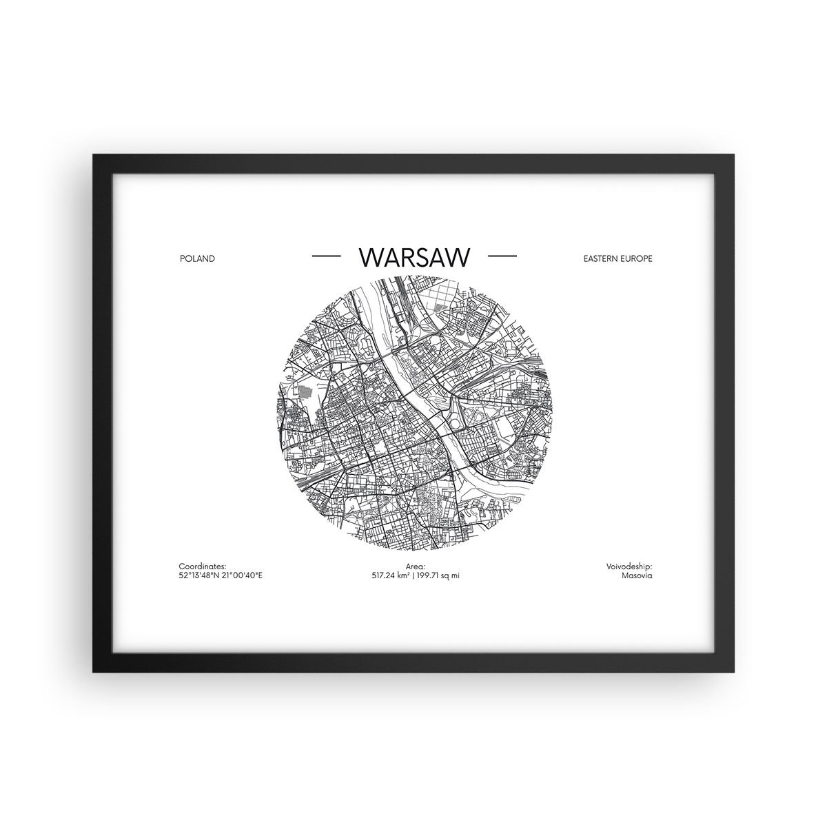 Obraz Plakat Anatomia Warszawy X Cm Mapa Warszawa Polska