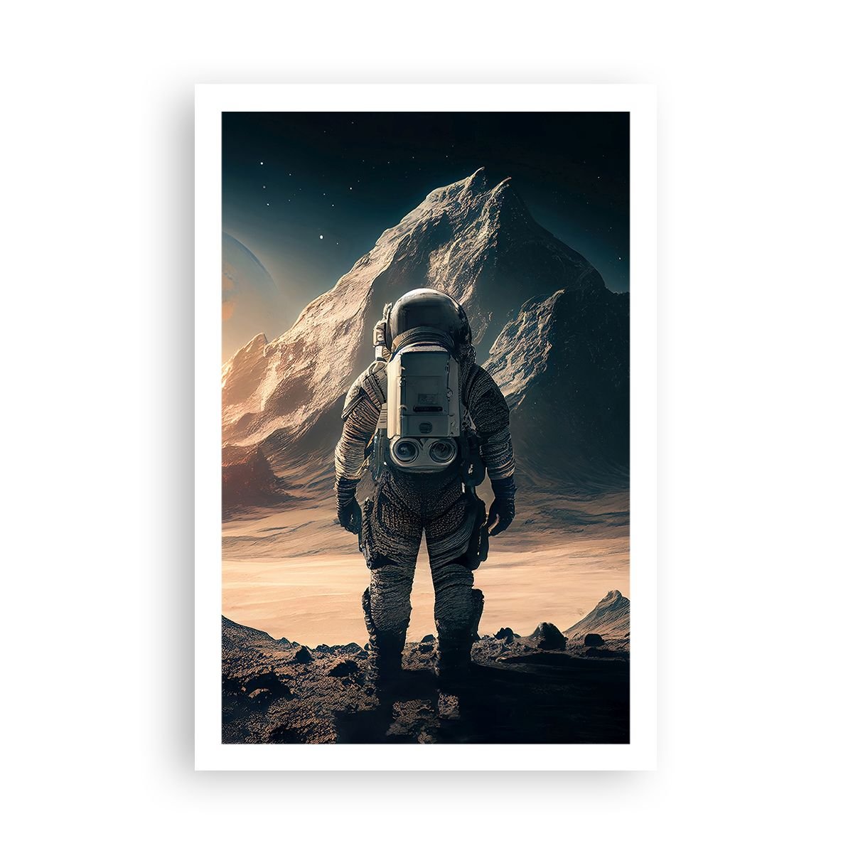 Obraz Plakat Nowe Wyzwanie X Cm Astronauta Planeta Kosmos