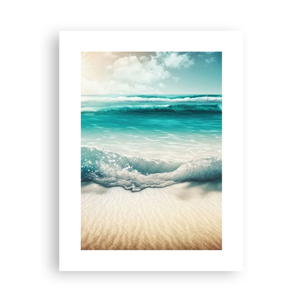 Obraz Plakat Spokój oceanu 30x40cm Plaża Morze Brzeg Foto