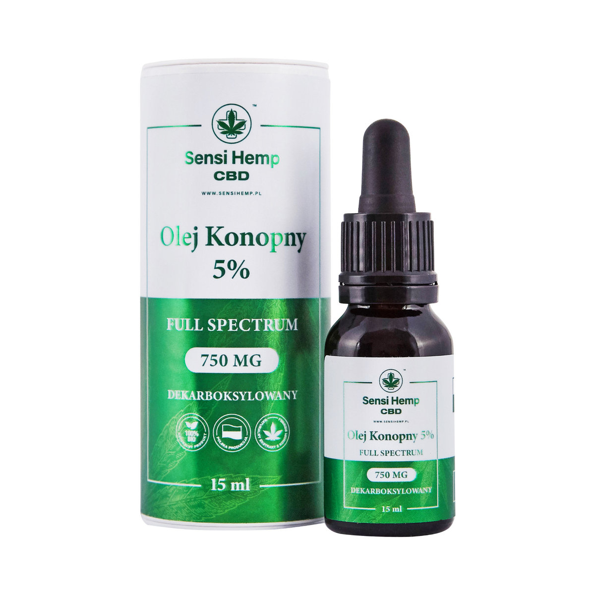 Olejek Konopny CBD 750mg 5 15ml Sensi Hemp Sklep EMPIK