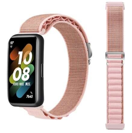 Opaska Pasek Bransoleta NYLON PRO Huawei Band 8 Pudrowa Bestphone