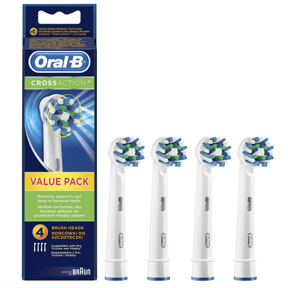 Oral B Końcówka do szczoteczki Braun Oral B Cross Action Eb50 4 szt