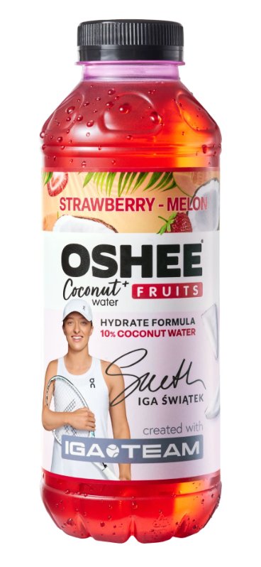 OSHEE IGA Team Vitamin Water Woda Kokosowa Truskawka Melon 555 Ml