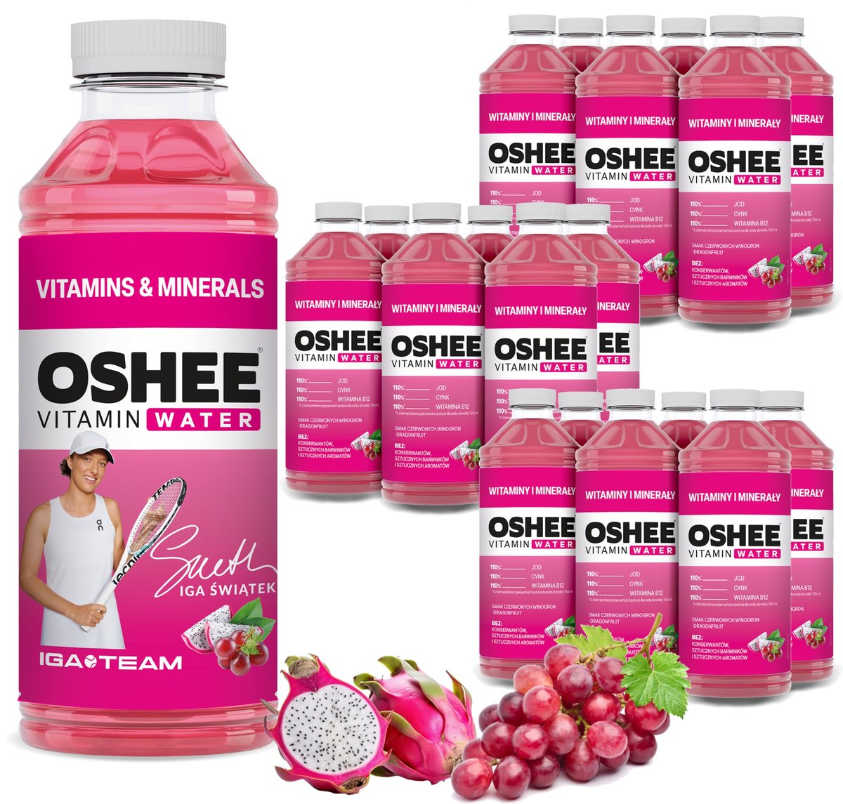 OSHEE Vitamin Water Witaminy i Minerały 555 ml x18 Oshee Sklep