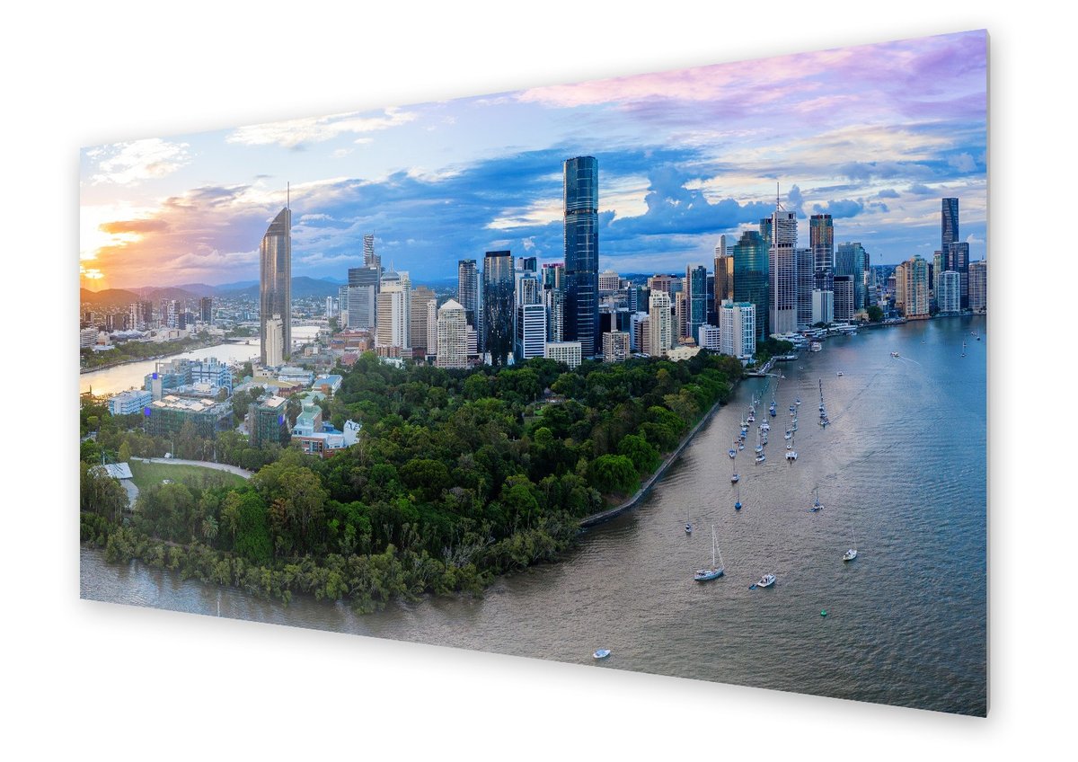 Panel Kuchenny HOMEPRINT Panorama Miasta Brisbane 140x70 Cm HOMEPRINT