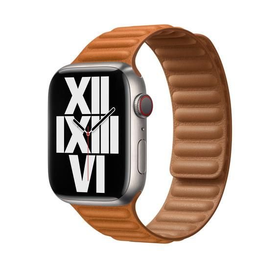 Pasek Do Zegarka APPLE Watch Golden Brown Leather Link 45 Mm Rozm S M