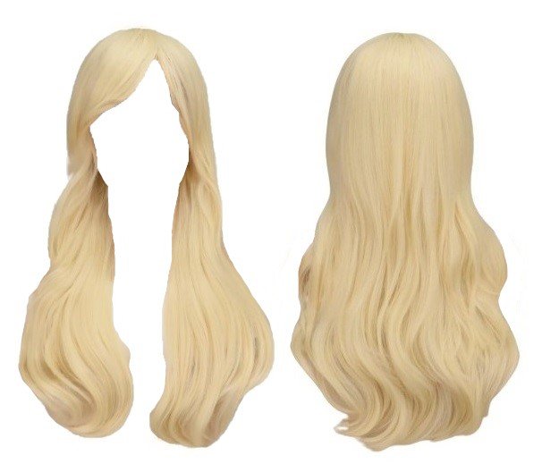 Peruka Wig Włosy Blond Długie Barbie Grzywka Dla Dorosłych Cosplay