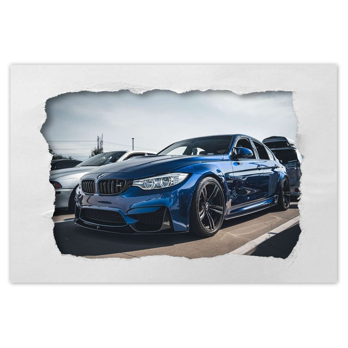 Plakat 60x40 Niebieskie BMW M3 Auto ZeSmakiem Sklep EMPIK