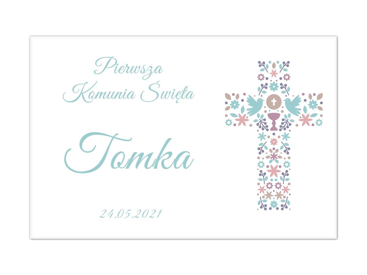 Plakat Komunijny Personalizowany I Komunia Wi Ta X Cm Congee