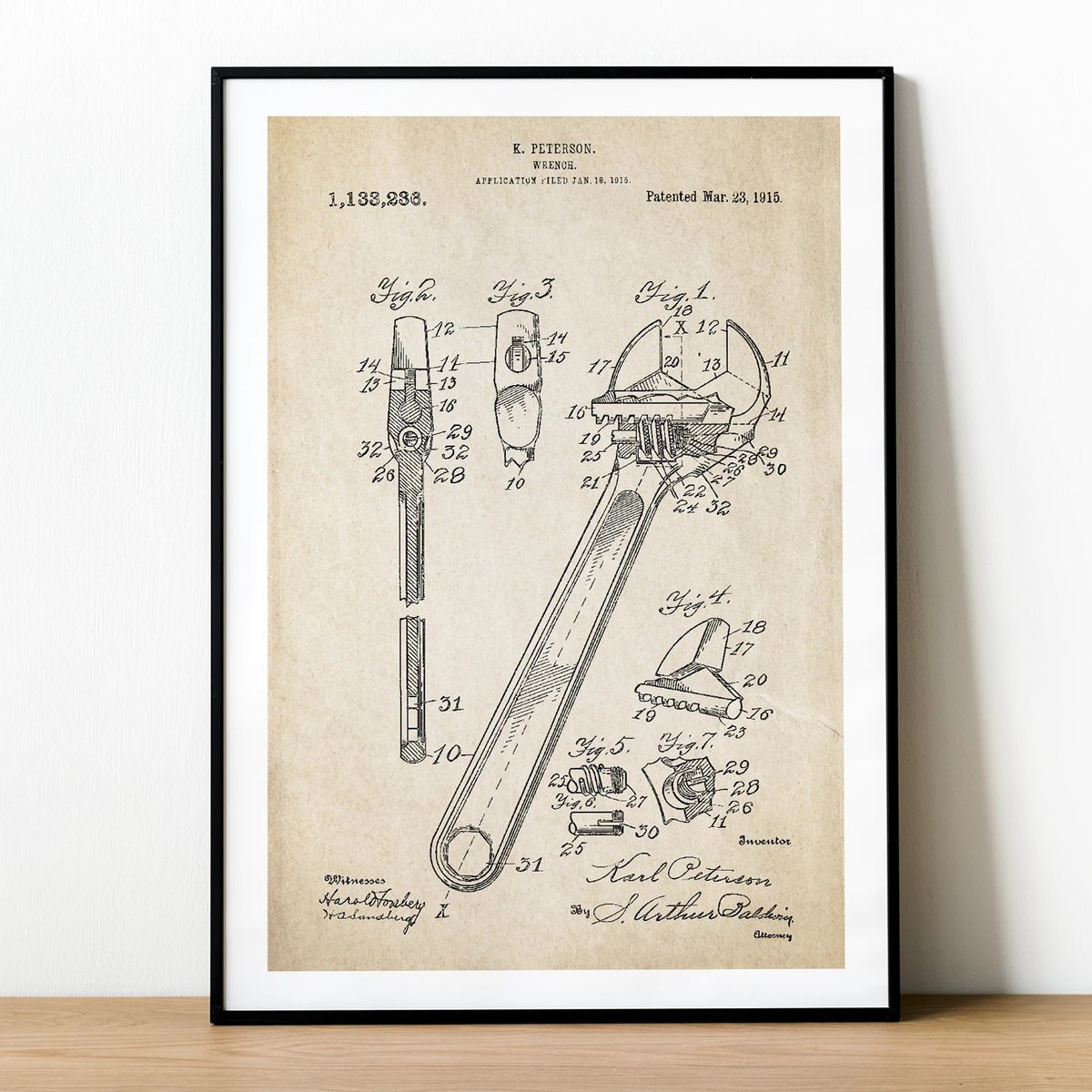 Plakat PATENT KLUCZ FRANCUSKI A3 PlakatoweLove Sklep EMPIK