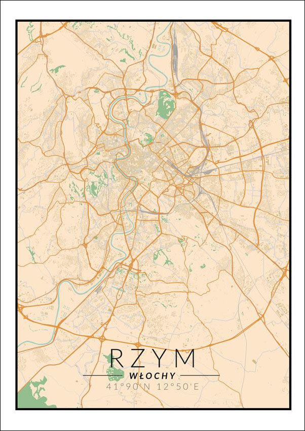 Plakat Rzym Mapa Kolorowa 50x70 Cm Reinders Sklep EMPIK