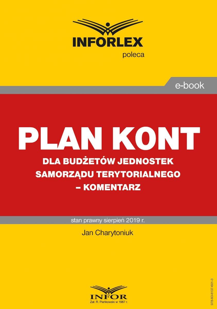 Plan kont dla budżetów jednostek samorządu terytorialnego komentarz