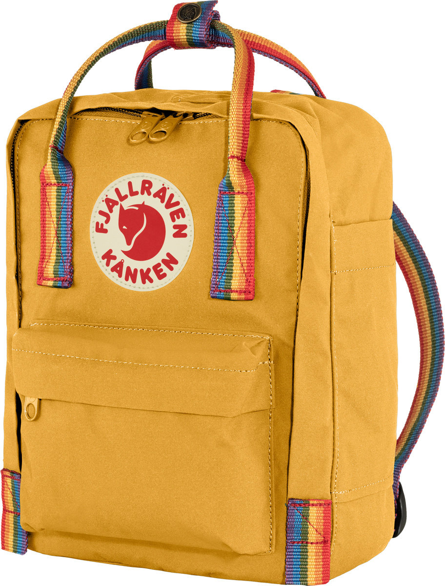 Plecak Miejski Fjallraven Kanken Rainbow Mini Ochre Rainbow Pattern