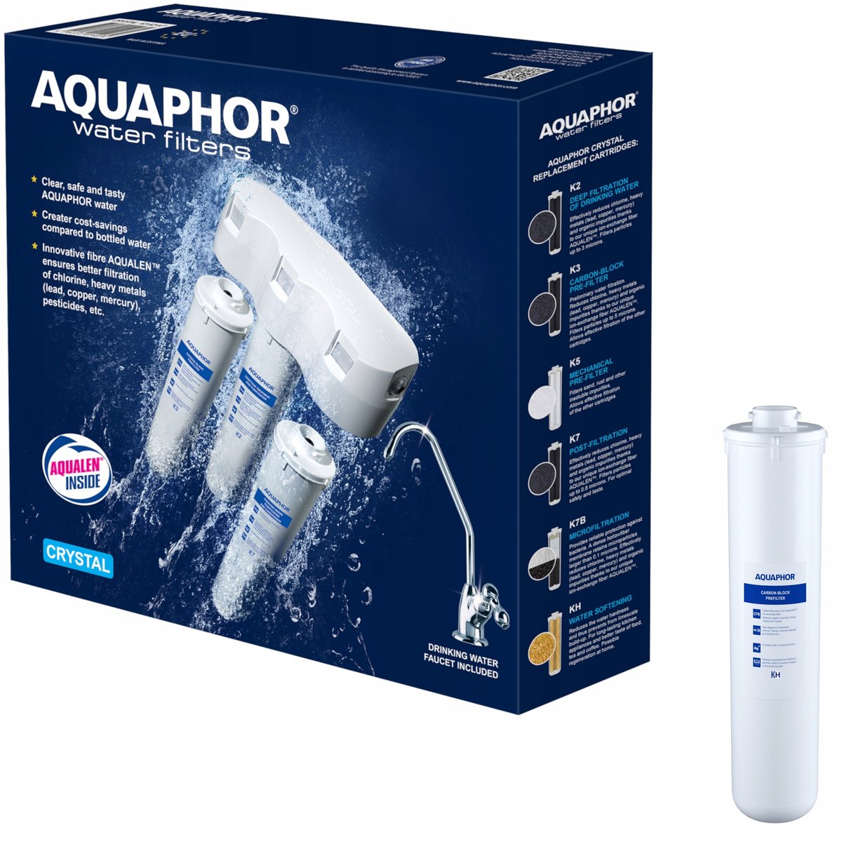 Podzlewozmywakowy filtr do wody Aquaphor Aquaphor Kryształ H wkład KH