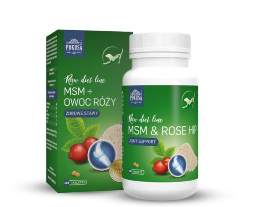 POKUSA RawDietLine MSM owoc dzikiej róży 120 tabletek POKUSA FOR