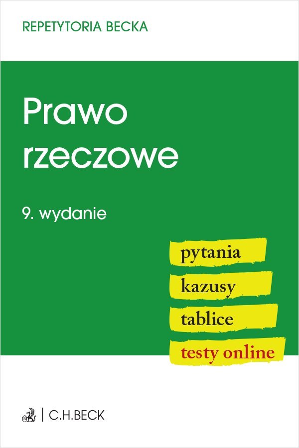 Prawo rzeczowe Pytania kazusy tablice Testy online Górecki