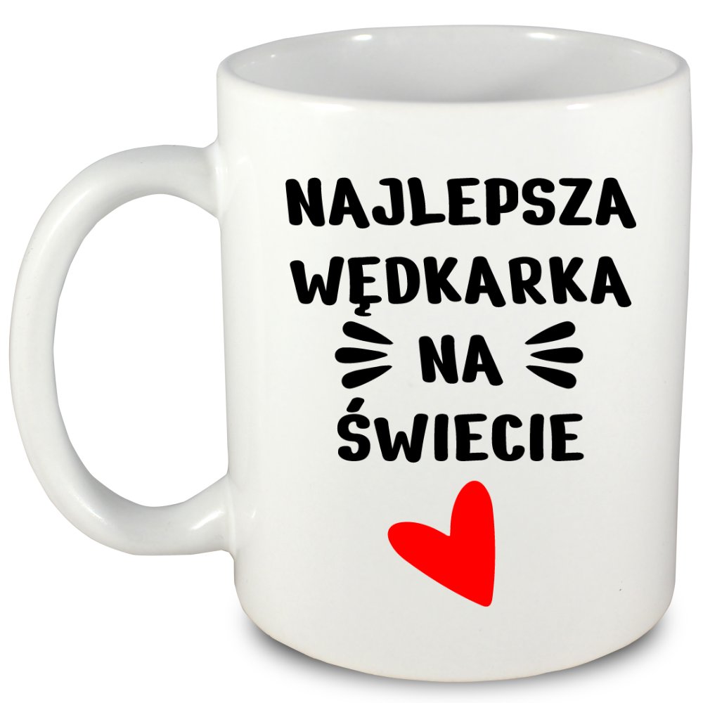 Prezent dla wędkarki kubek wędkarka wędkarstwo na ryby imię 3