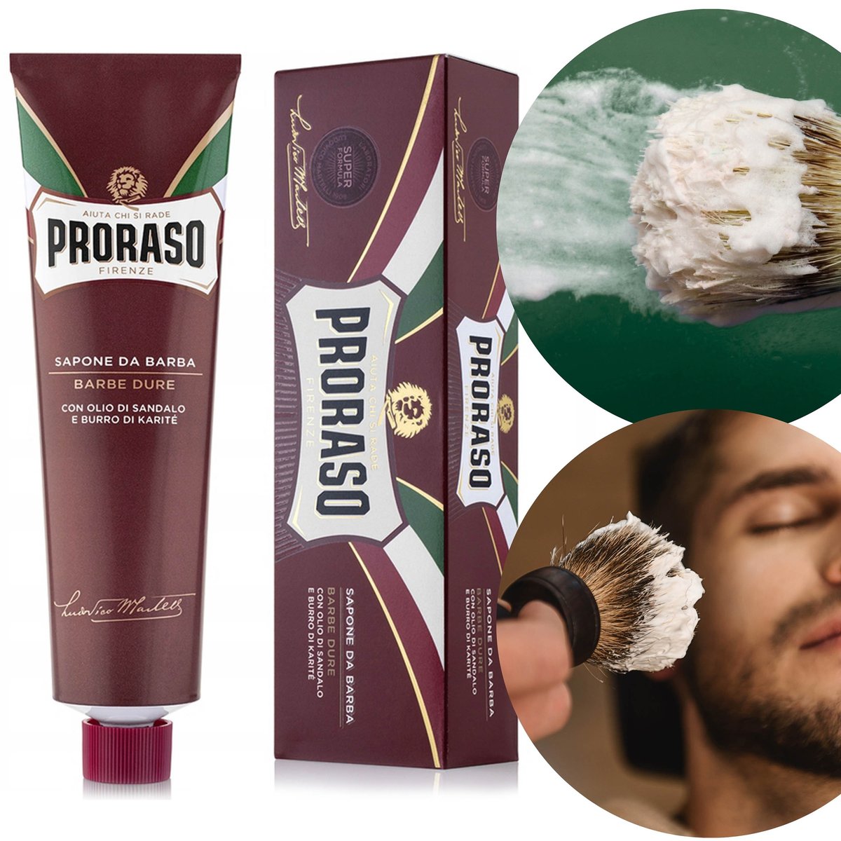 Proraso Mydło do golenia w kremie tubka twardy zarost 150 ml