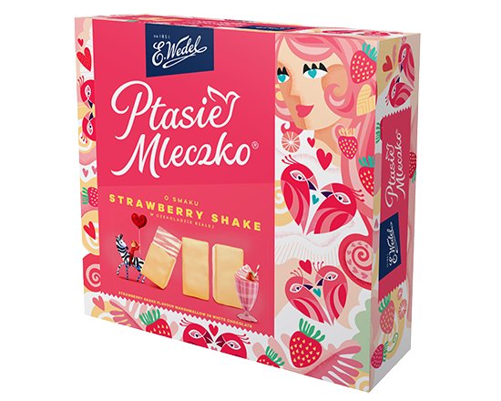 Ptasie Mleczko O Smaku Strawberry Shake 340 G E Wedel E Wedel