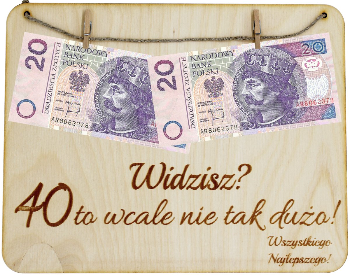 Ramka Na 40 Urodziny Tabliczka Pieniądze Banknoty J W Sklep EMPIK