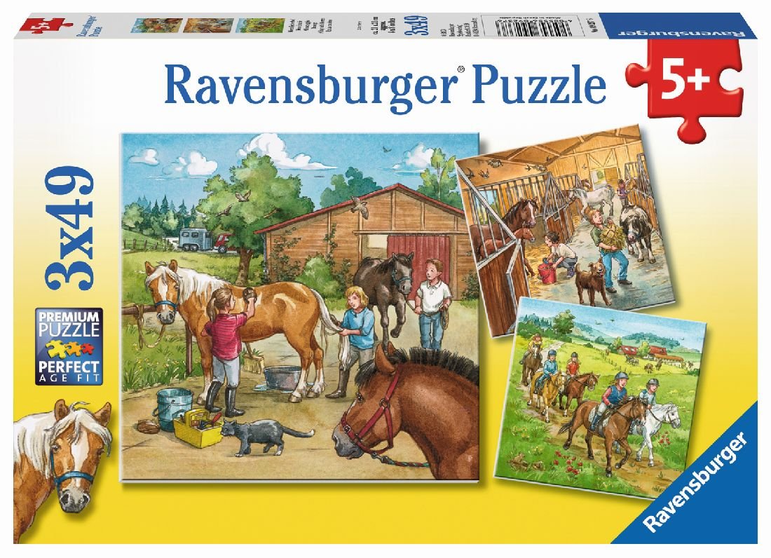 Ravensburger Puzzle Dzie W Stadninie Koni X El Ravensburger