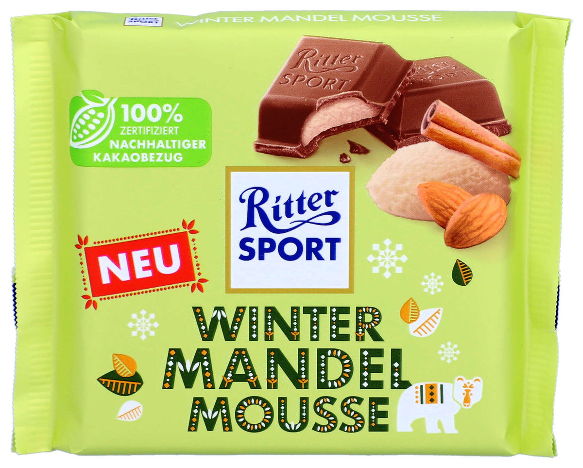 Ritter Sport czekolada mleczna migdały i cynamon 100g Ritter Sport