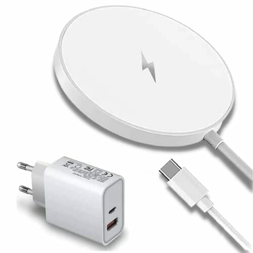 Sccvee Magnetyczna Ładowarka Bezprzewodowa Z Ładowarką 18 W Pd I Usb C