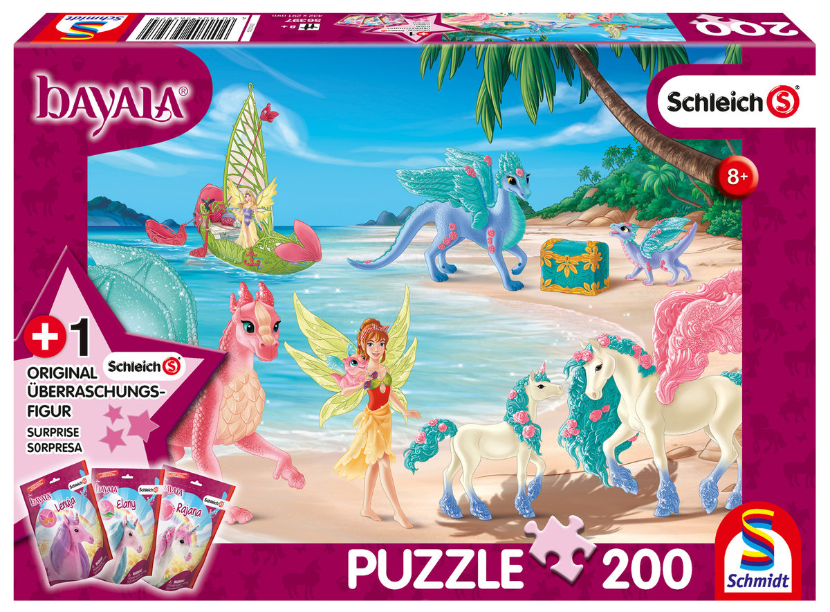 Schmidt Puzzle Schleich Bayala Smocza Wyspa Figurka 200 El