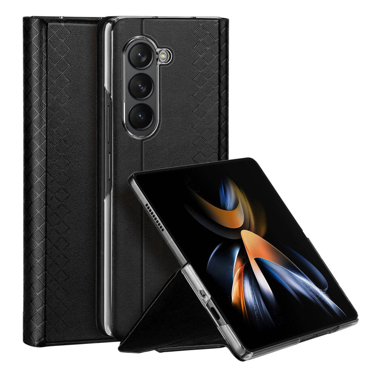 Skórzane etui z klapką i portfelem do Samsung Galaxy Z Fold5 5G Dux