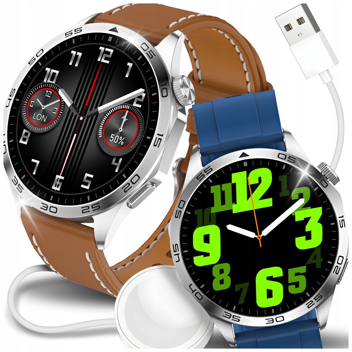 Smartwatch Zegarek Zegarek M Ski Rozmowy Polskie Menu Ci Nienie Puls