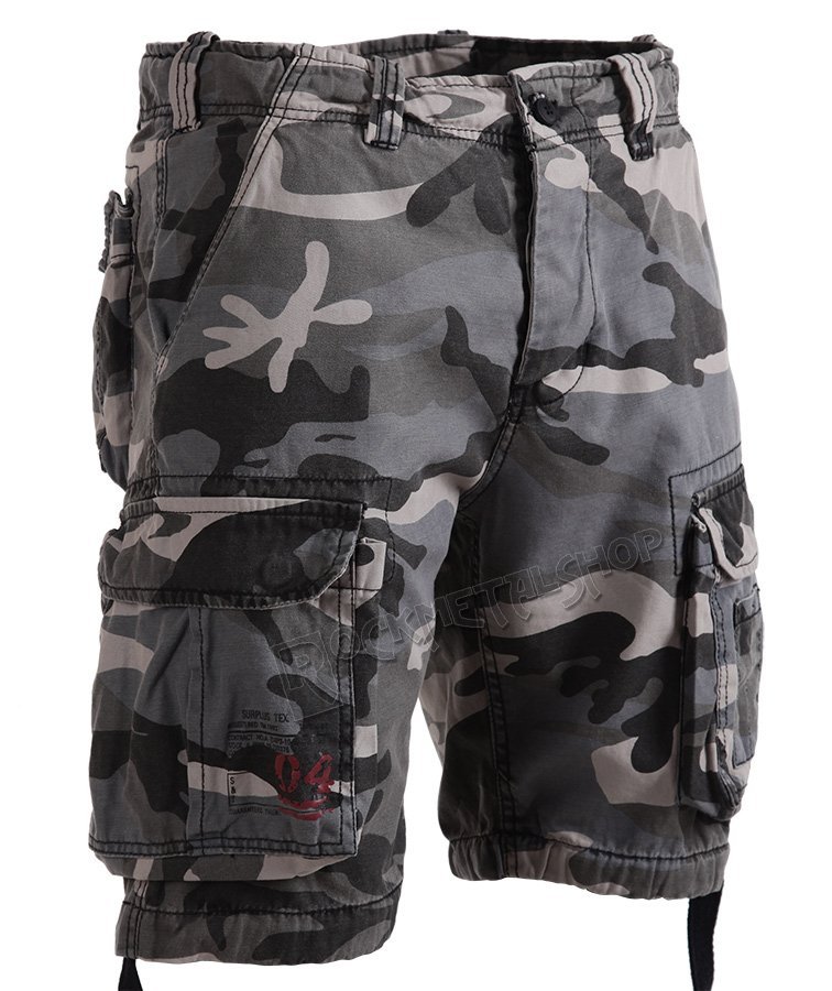 spodnie bojówki krótkie AIRBORNE VINTAGE NIGHTCAMO L Surplus Moda