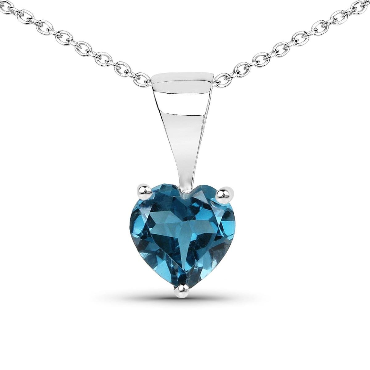 Srebrny Wisiorek Z Naturalnym Topazem Niebieskim London Blue 1 10 Ct