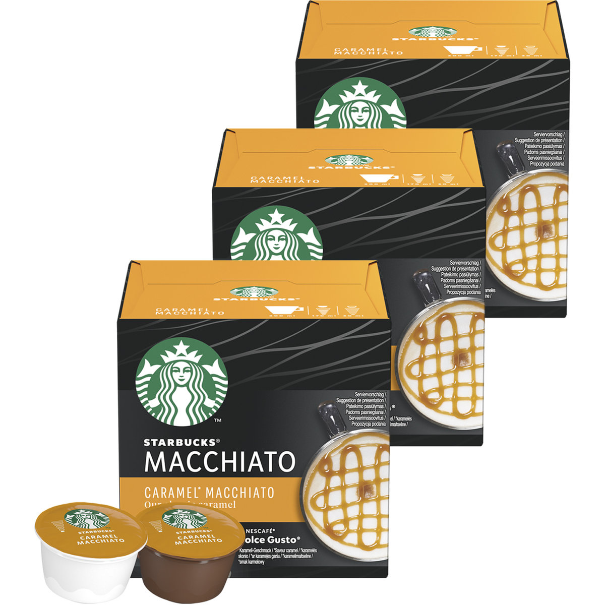 STARBUCKS Latte Macchiato Caramel 3x 12Caps 127 8g 3 Pack Nestle