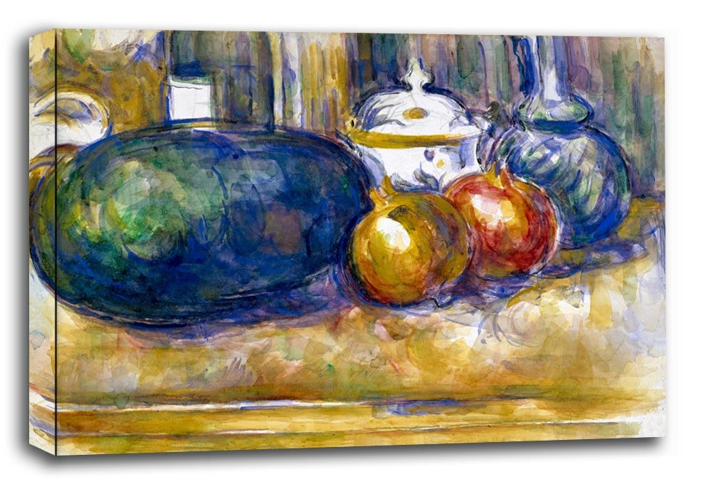 Still Life With A Watermelon And Pomegranates Paul C Zanne Obraz Na