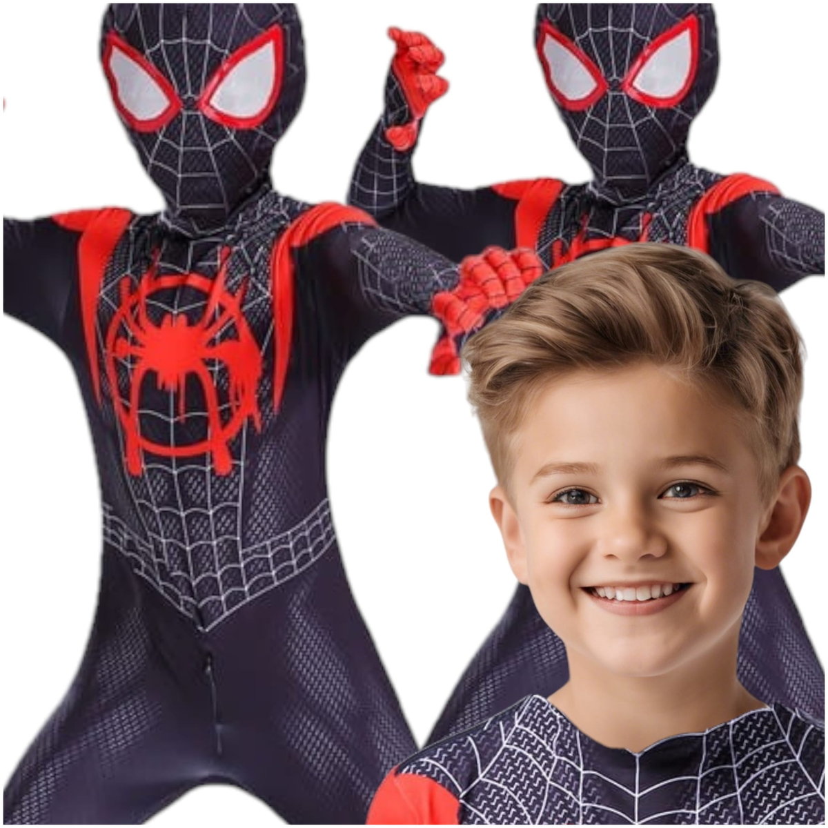 Str J Spiderman Miles Morales Kostium Przebranie Bal Karnawa