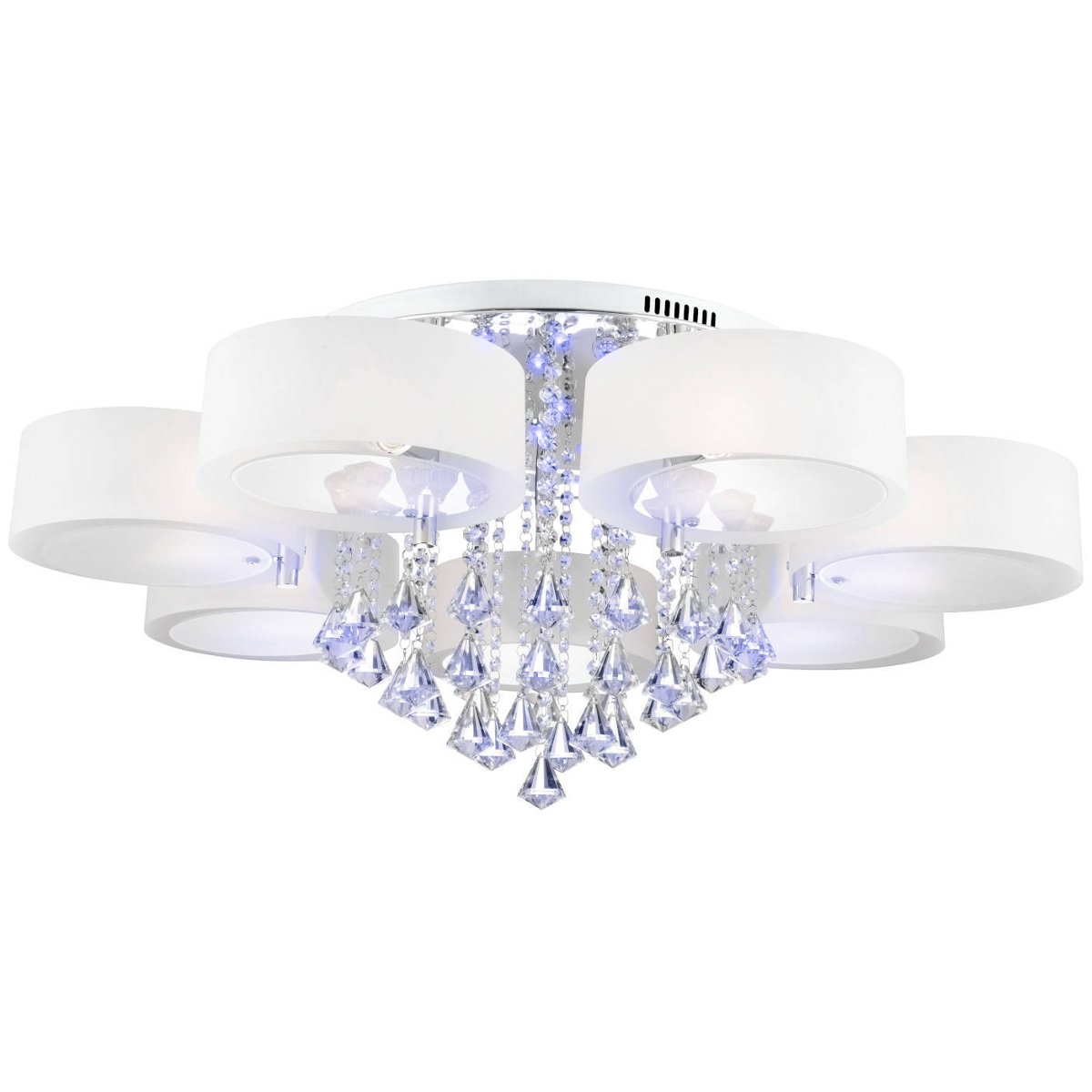 Sufitowa Lampa Glamour Elmdrs C Mdeco Metalowa Oprawa Crystal Z