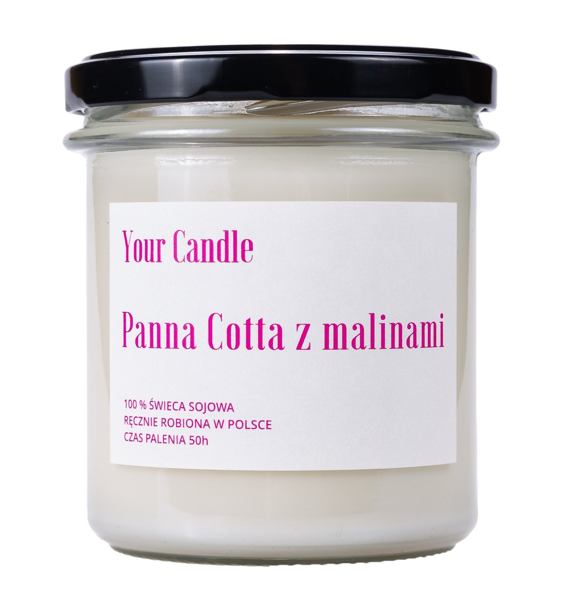 Świeca Sojowa Panna Cotta Z Malinami 300 Ml Your Candle Your Candle