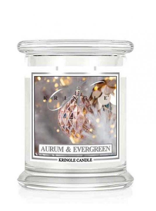 Wieca Zapachowa Kringle Candle Aurum Evergreen Redni Klasyczny