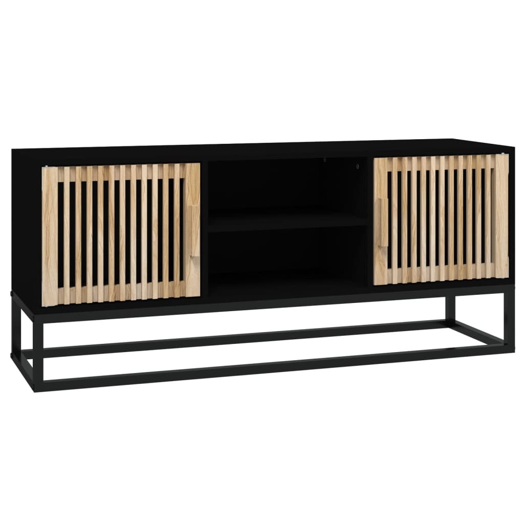 Szafka TV Drewnopochodna Czarna 105x30x45 Cm Zakito Europe Sklep