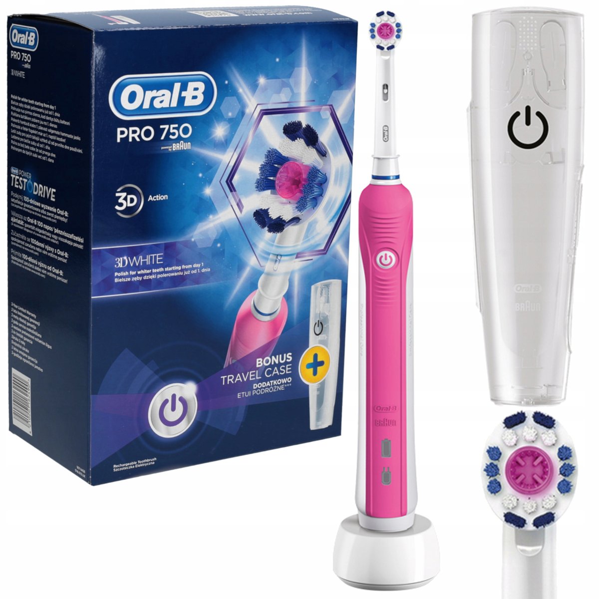 Szczoteczka Elektryczna Oral B Pro 750 Etui Zestaw Oral B AGD Sklep