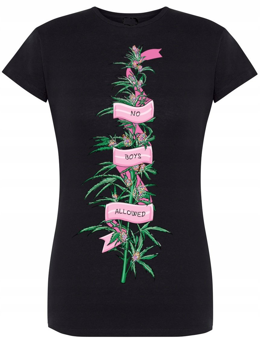 T Shirt Damski Modny Nadruk Marihuana Rozm L Inna Marka Moda