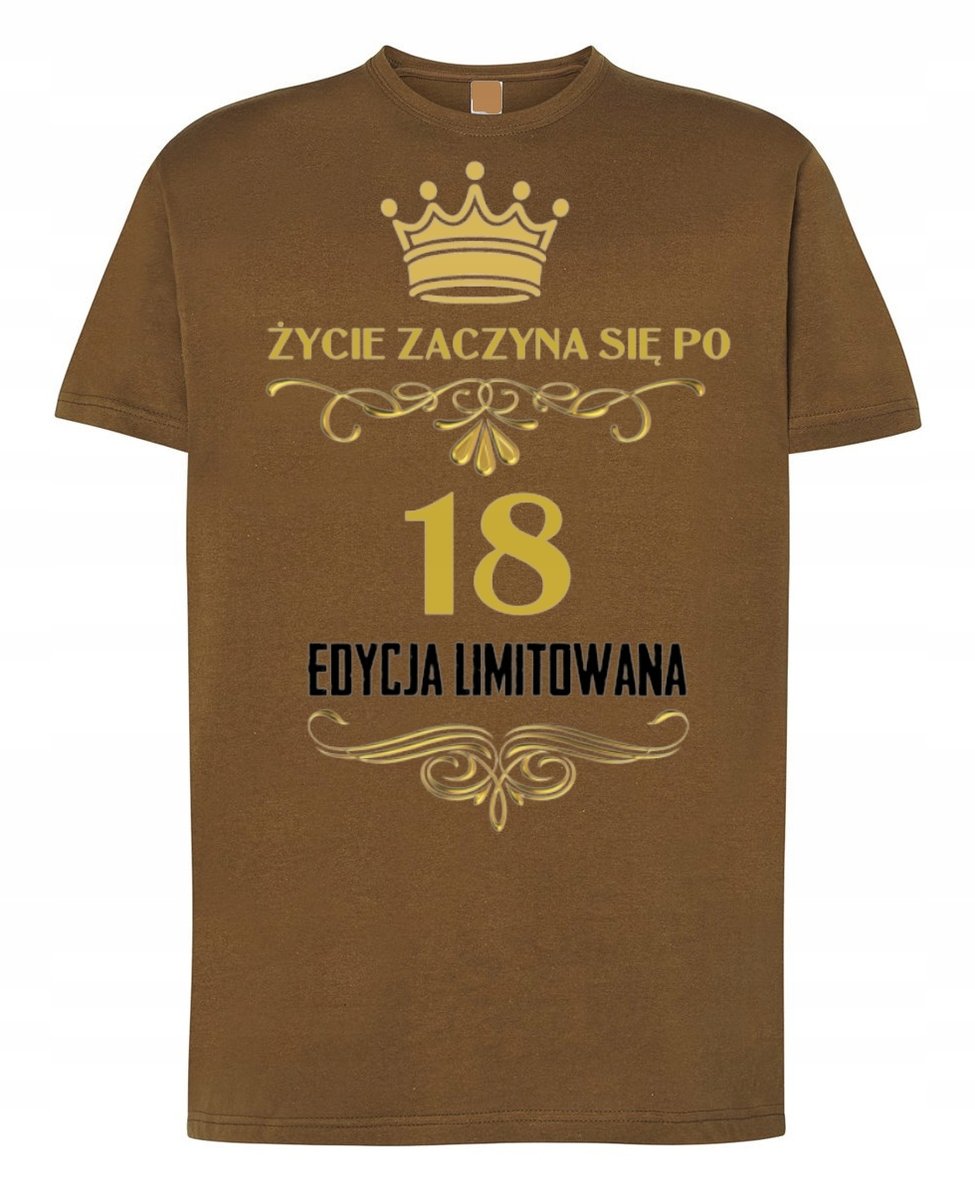 T Shirt Koszulka Urodzinowa 18 Lat Prezent R XXL Inna Marka Moda