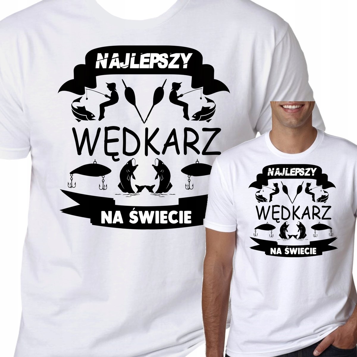 T Shirt KOSZULKA WĘDKARSKA NA RYBY PREZENT M 1041 Inna marka Moda